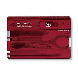 Victorinox SwissCard Classic ruby red transparent