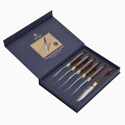 Laguiole Heritage Grillknivar 6-pack - Pakkaträ & Mässingbolster