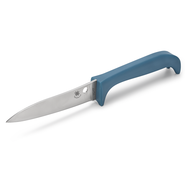 Spyderco counter puppy peeling knife blue