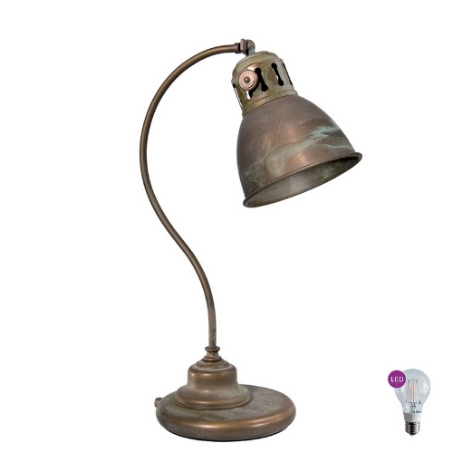 3014.AR Grönpatinerad bordslampa