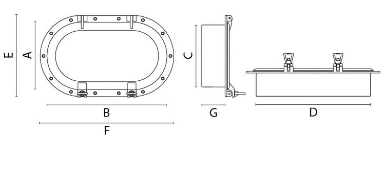 Fartygsventil oval 4.70 krom