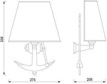 2216.LP Vägglampa ankare