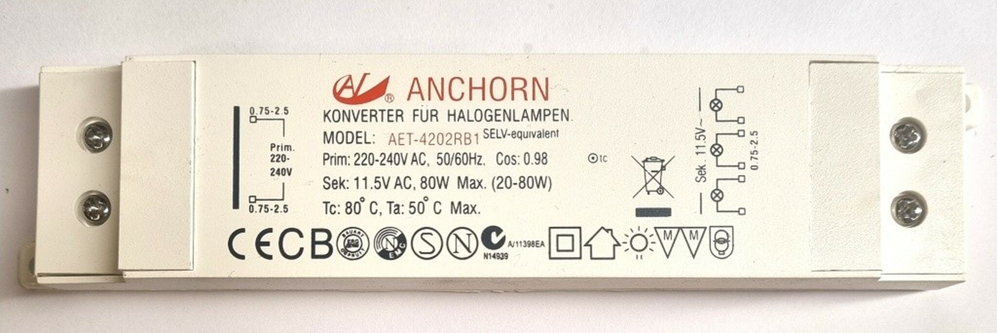 Transformator 20-80W AET-4202RB1   Kustboden.se