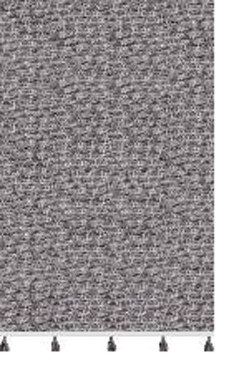 Indo en bomullsmatta med härliga tofsar. Mått: 70 x 240 cm. Färg: En melerad matta i gråa toner.
