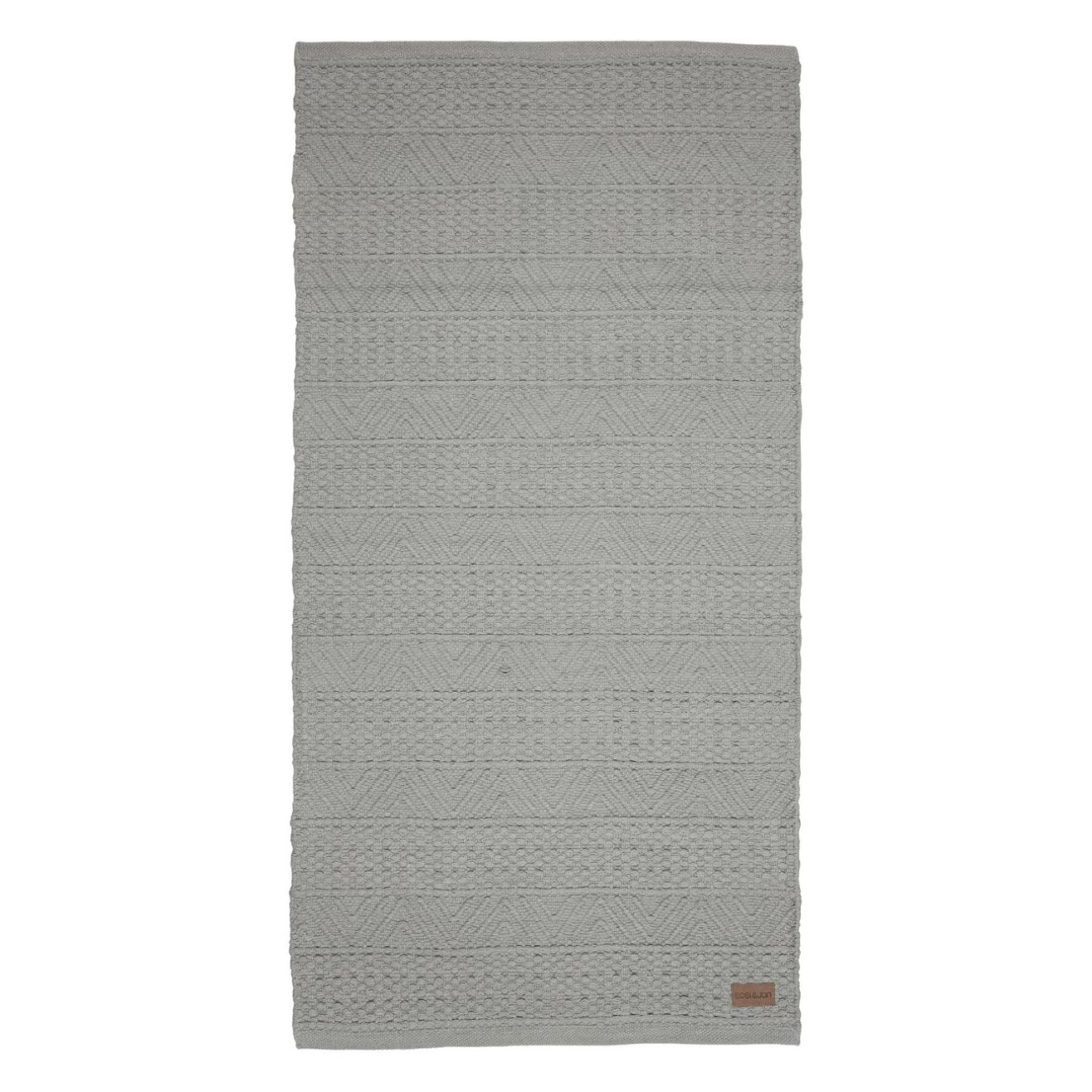 Beatrice en grå gångmatta i 100% bomull som är vävd i ett härligt mönster i mått 70 x 200 cm.