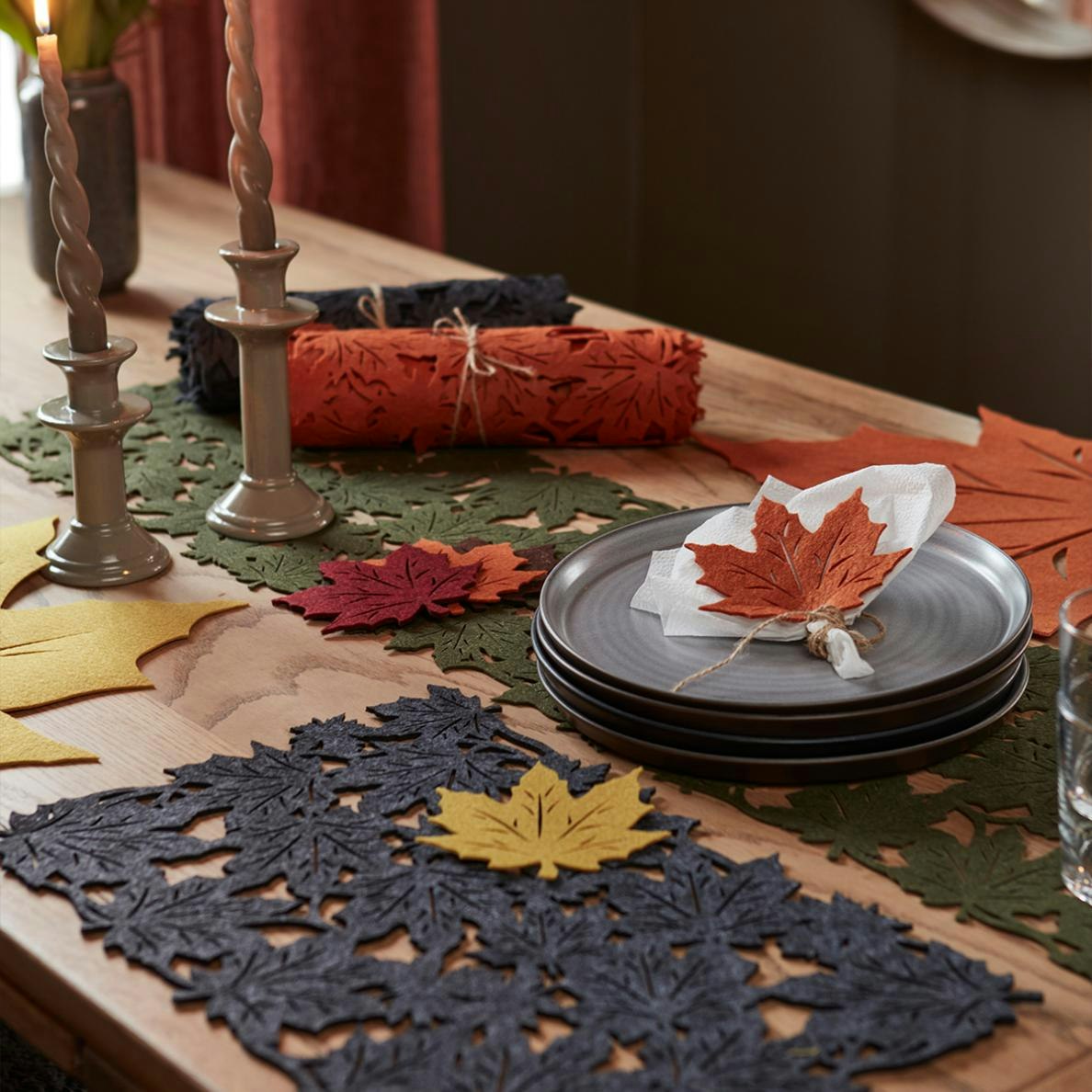 Noble house Vanja 4 st grön glasunderlägg/coasters