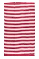 Java stripe ett badlakan i röd och vitrandig frotté i 100 bomull från Noble house, i mått 90 x 150 cm.