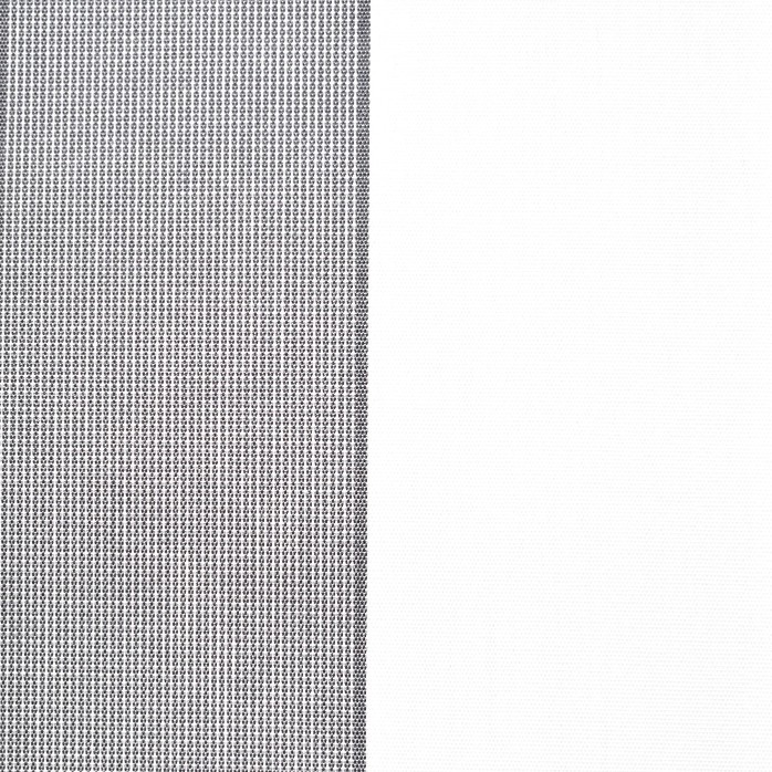 Markisväv/uteväv Fidji Grå/vit. Material 100% Dralon. Bredd 130 cm.
