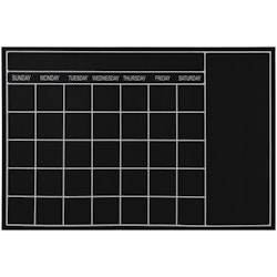 Wallsticker Memo månadskalender/månadsplanerare i svart med krita från Modern house, mått 1 x 61 x 91 cm.