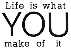 Life is what you make of it. Wallsticker från Modern House. Mått 1 x 48 x 68,5 cm. Levereras i rulle.