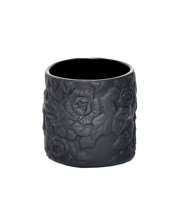 Blomkruka Cylinder black rose från Cult design. Färg: Svart. Mått: Dia. 7,5  cm. H. 7,5 cm. - Roomoutlet.se - Textilier och inredning i Karlstad