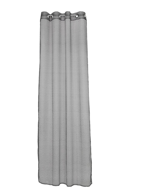 Gardinset Anne med 2 öljettlängder i spets. Färg: Mörkgrå. Mått: 2 x 130 x 240 cm. Material: Spetsgardin i 100% polyester.