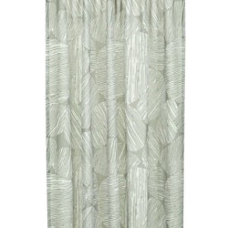 Storm ett gardinset i off-white med ett grått mönster och multiband från Boel & Jan, 2 x 140 x 240 cm.
