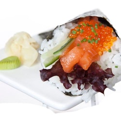 Sushi en assiett i stengods. Färg: Vit.