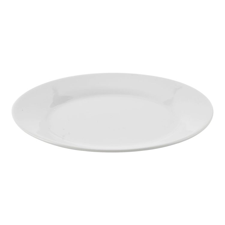 Epla en stilren assiett i vitt porslin. Färg: Vit.