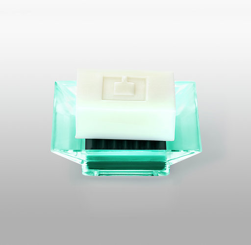 Tvålkopp från Cult design. Färg: Jade transparent.