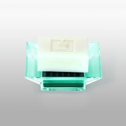 Tvålkopp från Cult design. Färg: Jade transparent.