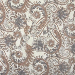 Zara ett gardinset off-white, brunt och grått med multiband i 5% linne och 95% polyester, mått 2 x 140 x 240 cm.