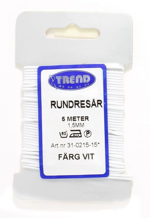 Rundresår. Färg: vit.