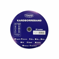 Kardborreband 20 mm, mjuksida med klister. Färg: Vit.