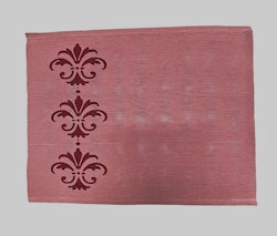 Ripstablett i bomull. Färg: Gammelrosa med ett vinrött mönster.