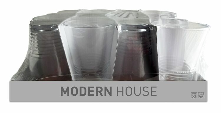 Rille dricksglas i 12 pack från Modern house. Färg: Klar.