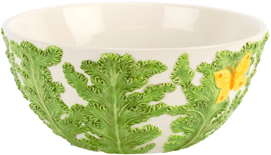 Veggie grönkål skål från Cult design. Färg: Vit och grön.
