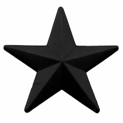 Star ett stjärnformat svart suddgummi från Hedlundgruppen.