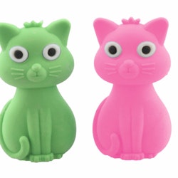 Katter ett 2 pack med ett grönt och ett rosa suddgummi från Hedlundgruppen.