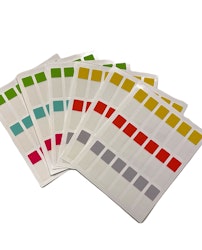 Indexflikar i 6 olika färger som hjälper dig att hålla ordning på dina dokument i färgerna gult, rött, grått, grönt, blått och rosa från Pepper pot..