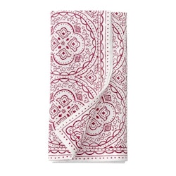 Orient en röd och vit tygservett i 2-pack från Cult design i bomull, mått 45 x 45 cm.