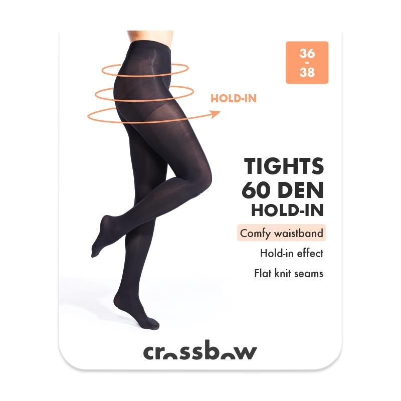 Tights från Crossbow, 60 denier. Färg: Svart.