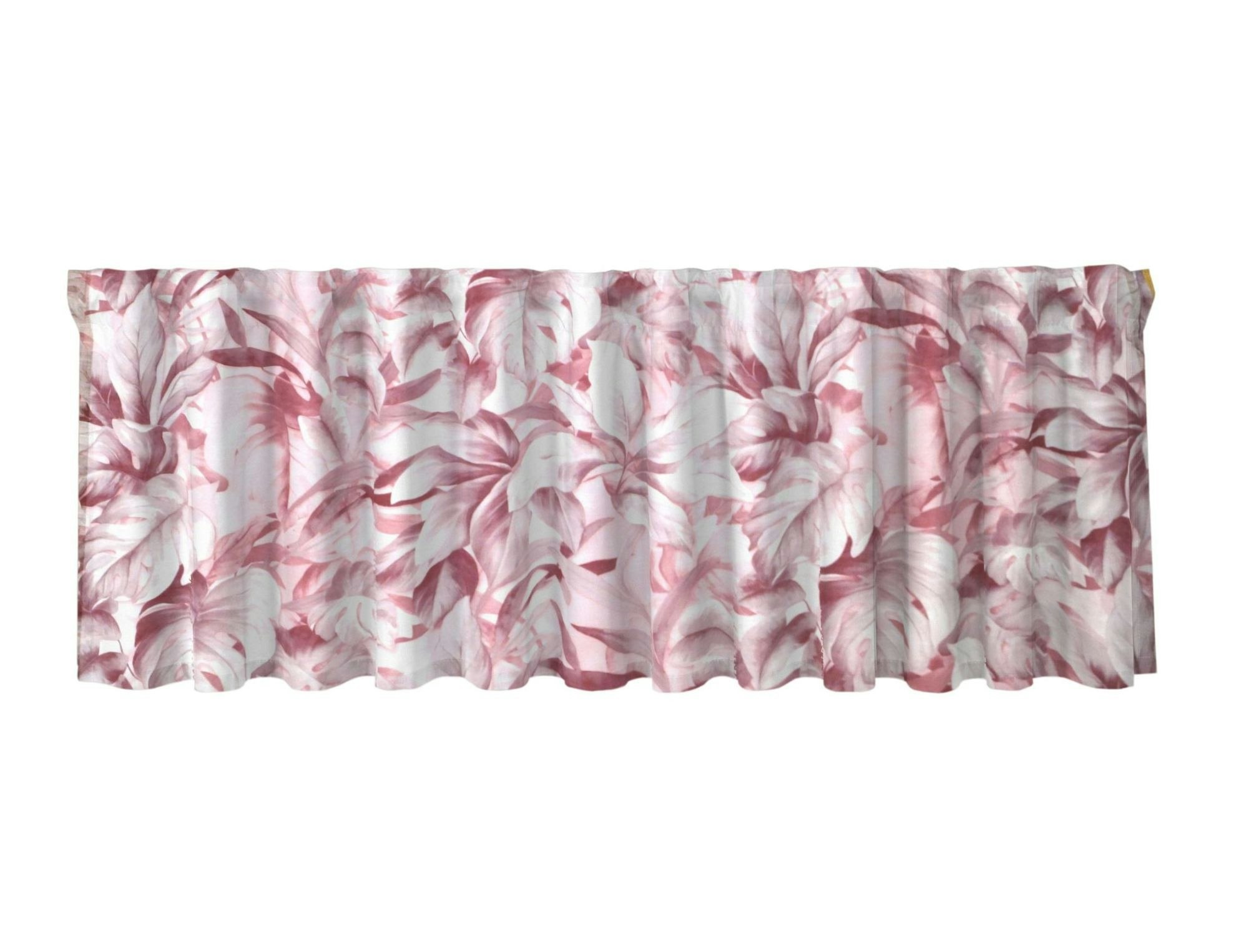 Brazil en tunn rosa och vit färdigsydd gardinkappa med multiband från Redlunds textil, mått 250 x 50 cm.