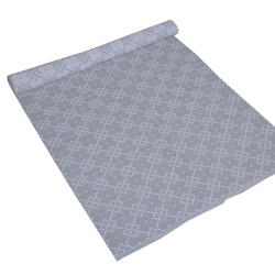 Nisse en ripsmatta i grått och vitt från Classic textiles av 99% återvunna textilier i mått 70 x 160 cm.