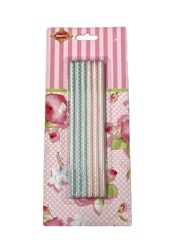 Sweet pets ett pennset med 6 blyertspennor i rosa och mintgrönt med vita prickar från Backemarks.