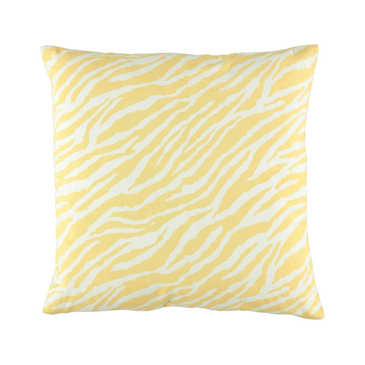 Animal canvas en vit och gul zebramönstrad prydnadskudde från Noble house.  - Roomoutlet.se - Textilier och inredning i Karlstad
