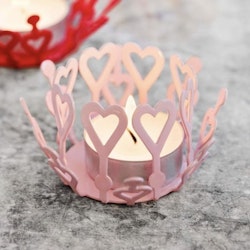 Ljuslykta DIY Hjärta från Cult design i rosa.