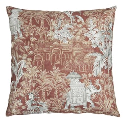 Goa ett rostfärgat kuddfodral i 100% bomull med ett indiskt mönster, mått 45 x 45 cm.