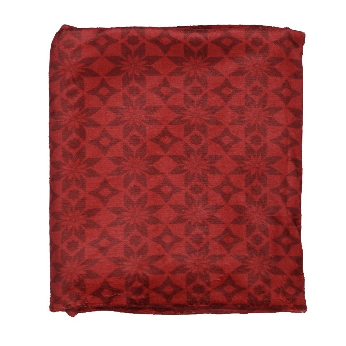 Sture en jättemjuk fleecepläd i rött från Redlunds textil, mått 130 x 170 cm.