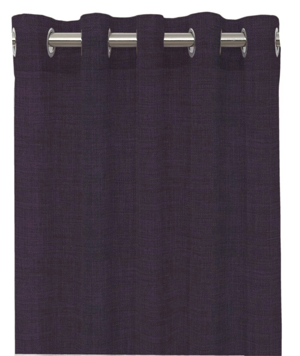 Linoso en auberginefärgad öljettlängd från Redlunds textil, mått 1 x 140 x 240 cm.