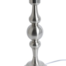 Bull en bordslampa/lampfot i silverfärgad metall och med E27 fattning från Stjernsund kollektion, höjd 35 cm.