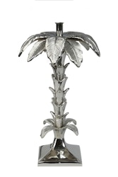 Palmkrona en bordslampa/lampfot i silverfärgad metall och med E27 fattning från Stjernsund kollektion, höjd 43 cm.