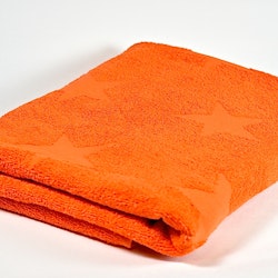 Nova star ett orange badlakan i 100% bomull från Noble house, mått 70 x 130 cm.