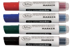 Whiteboardpenna röd som kan återfyllas med ny färgpatron, spetsen är 1-3 mm från Actual.