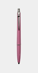 Ballograf Epoca en rosa kulspetspenna med silverfärgade metalldetaljer.