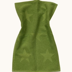 Nova star en grön gästhandduk i bomull från Noble house, mått 30 x 50 cm.