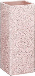 Kub Orient caddy rosé en rosa hållare till diskborsten/vas från Cult design, höjd 15 cm.