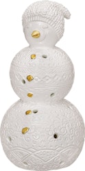 Orient snögubbe en LED-lampa i vitt porslin i från Cult design, mått 11 x 11 x 20 cm.