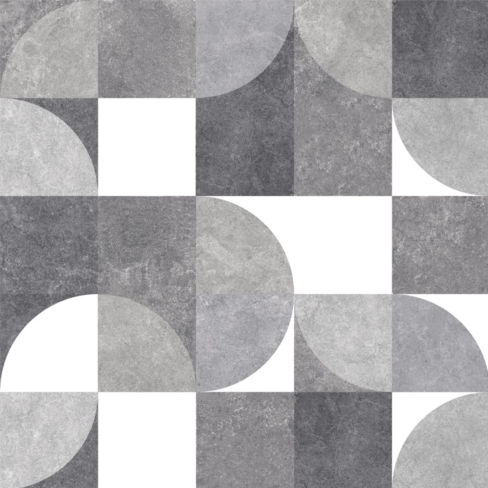 Odelia ett gardintyg/inredningstyg på metervara från Redlunds textil, färg vit botten med ett grafiskt mönster i grått.