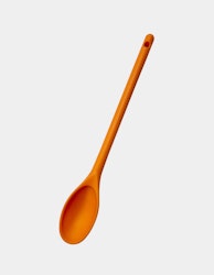 Chef en orange köksslev i nylonmaterial, längd 30 cm.